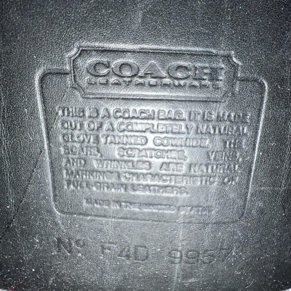 Vintage 90's Coach black Bella Court small leather purse serial # 4 D 9957, USA! - Picture 7 of 8